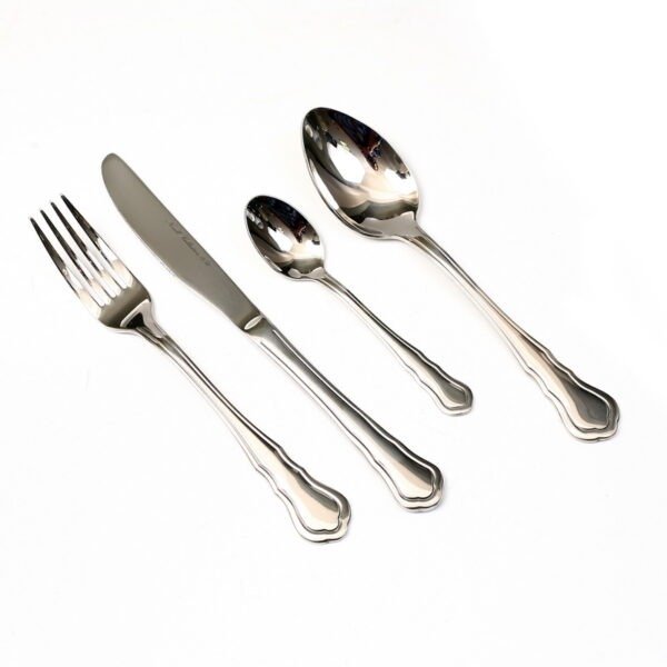 סט סכו”ם 24 חלקים – נירוסטה כסף דגם WAVES