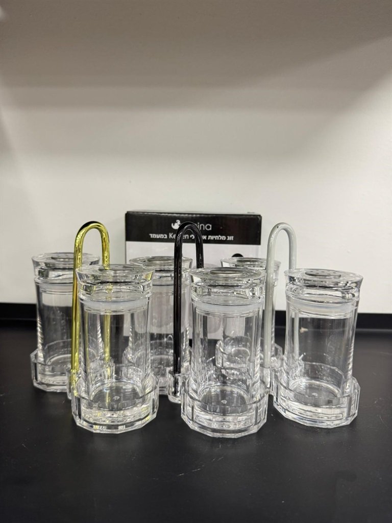 זוג מלחיות אקרילי + מעמד אקרילי שחור KEREN