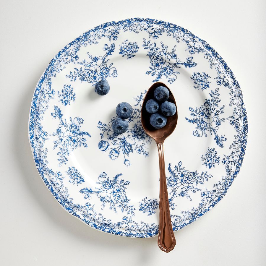 סט צלחות 18 חלק ניו בון ציינה LEGENCY BLUE