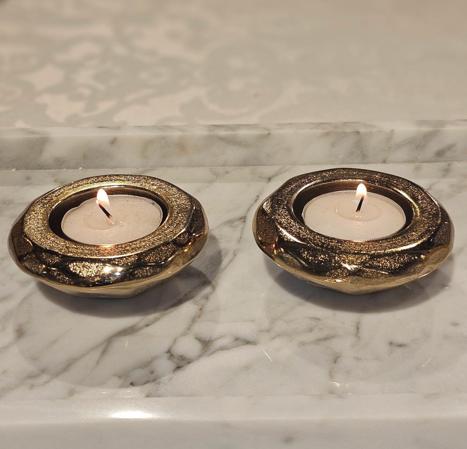 זוג פמוט - מתכת זהב 8X3.5