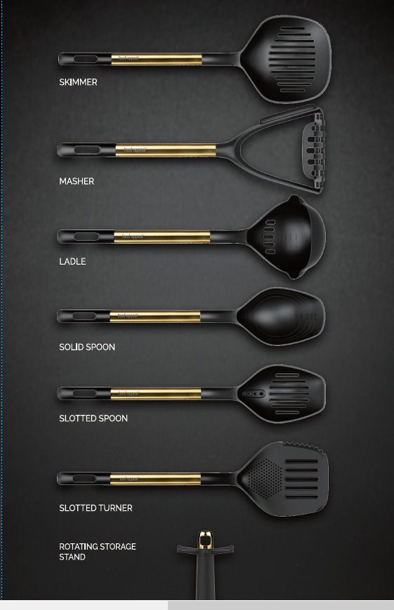 מעמד כלי ששת מסתובב 7 חלקים GOLD URBAN