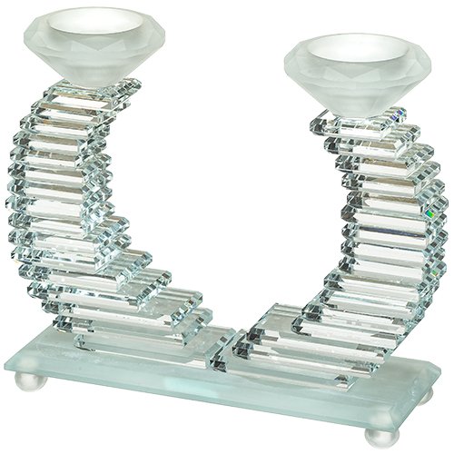 פמוטי קריסטל מהודרים 18 ס"מ