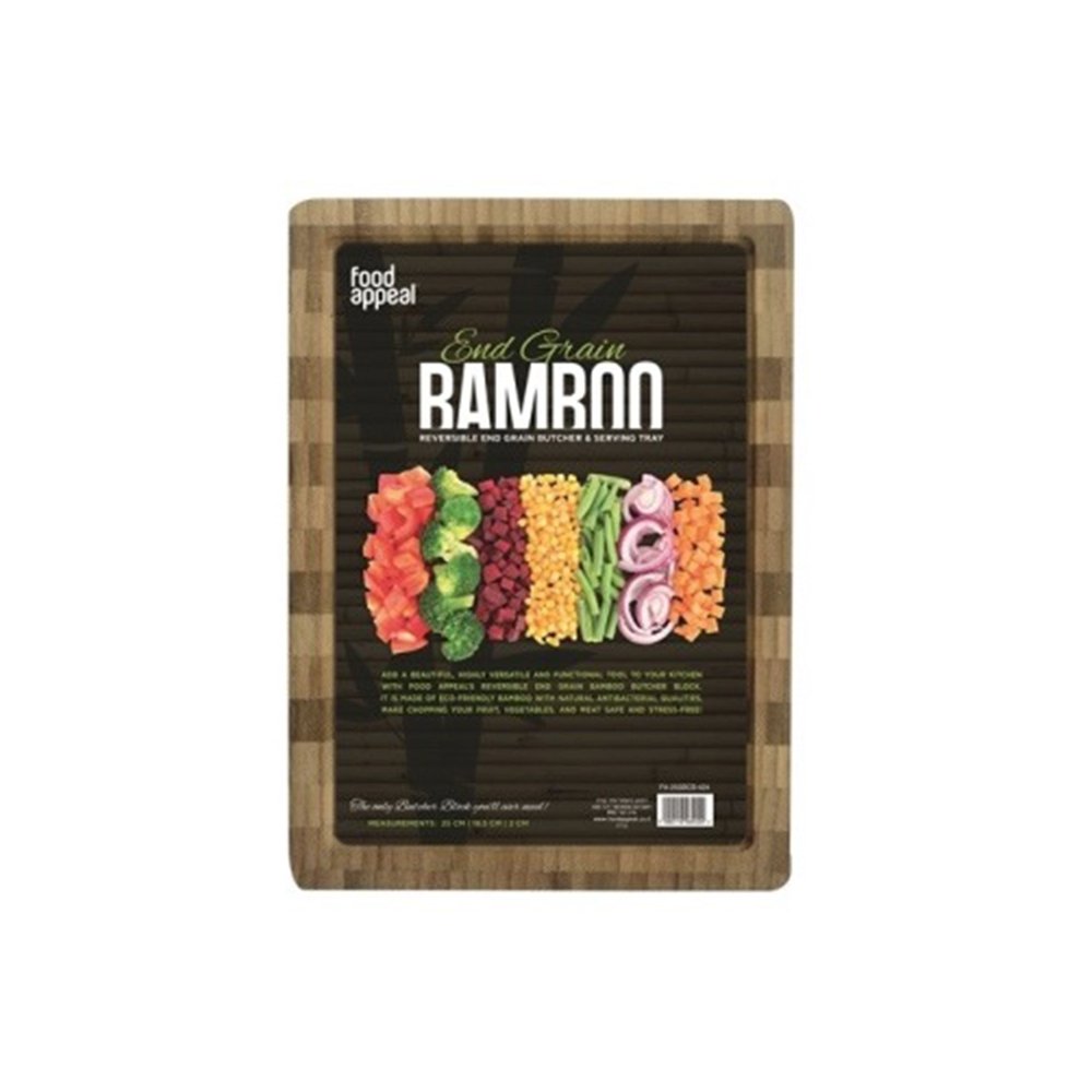 קרש חיתוך מקצועי עץ במבוק 25.5*36 ס"מ