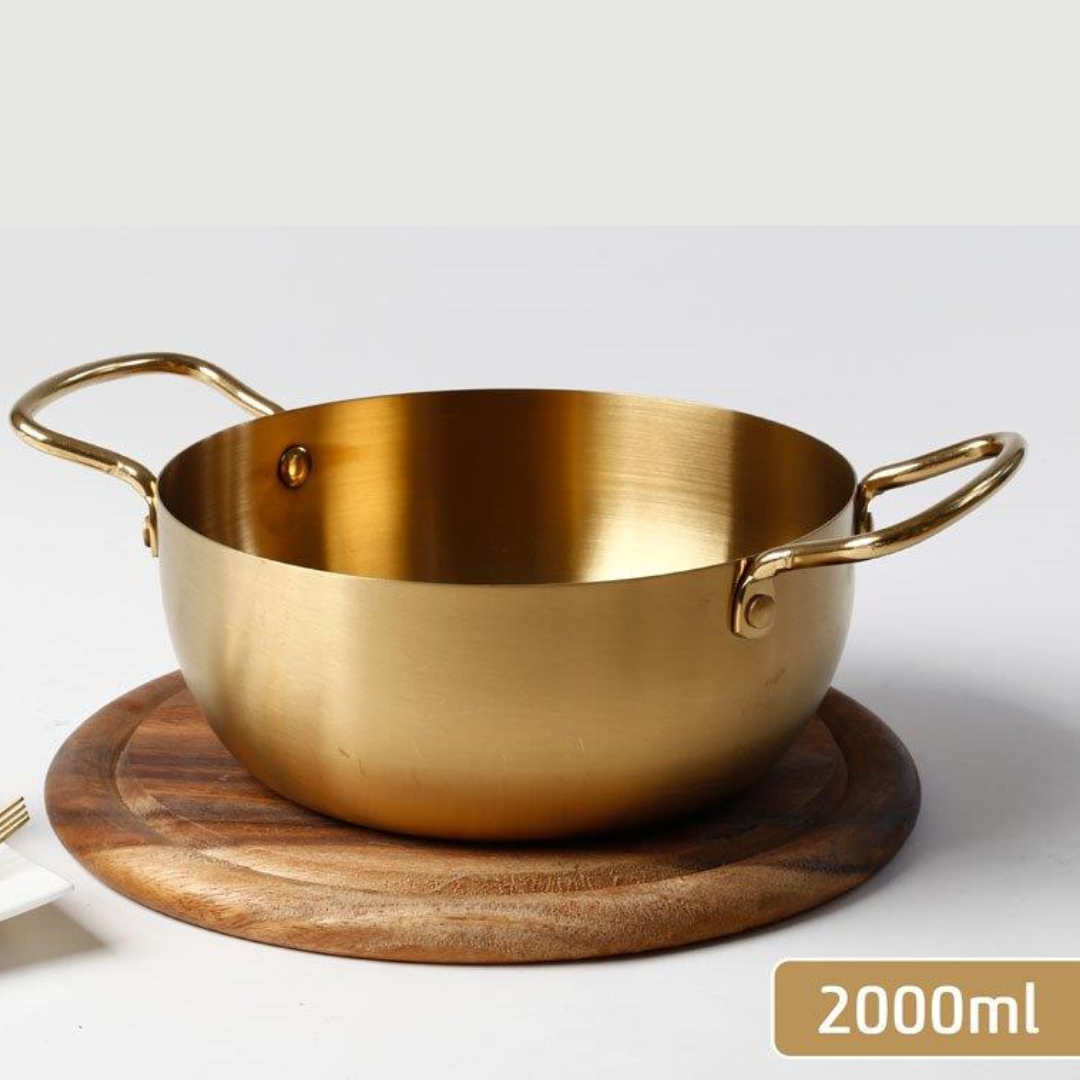 סיר הגשה - נירוסטה זהב 2L