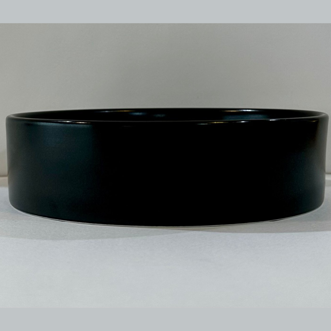 קערה גבוהה - פורצלן שחור 17 ס"מ