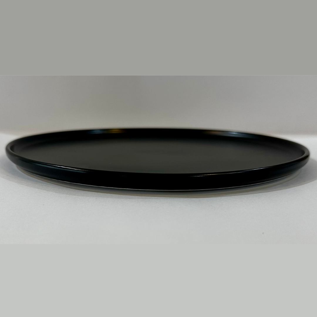 צלחת הגשה - אוקיינס שף פורצלן שחור 22 ס"מ