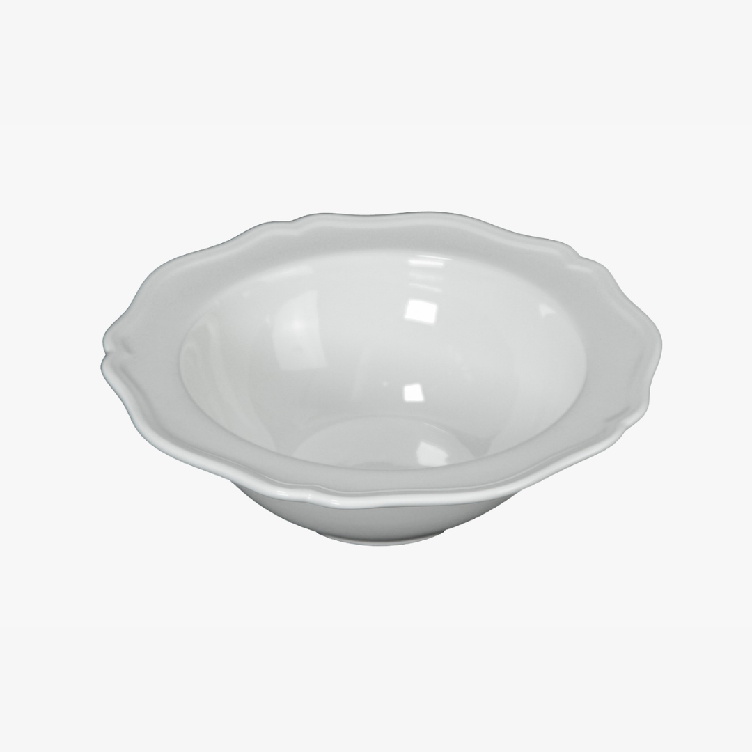 קערה 23 ס"מ פורצלן לבן מסולסל דגם קלאוד