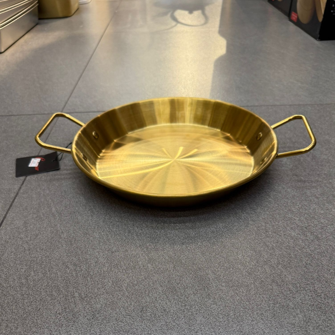 מחבת נירוסטה זהב + ידיות 26 ס״מ גובה 3 ס״מ
