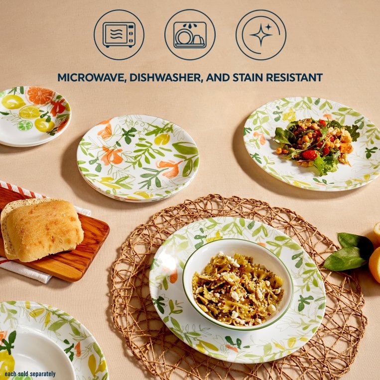 צלחת מנה ראשונה 21.5 ס"מ דגם Contemporary Fruit 103 קורנינג CORELLE