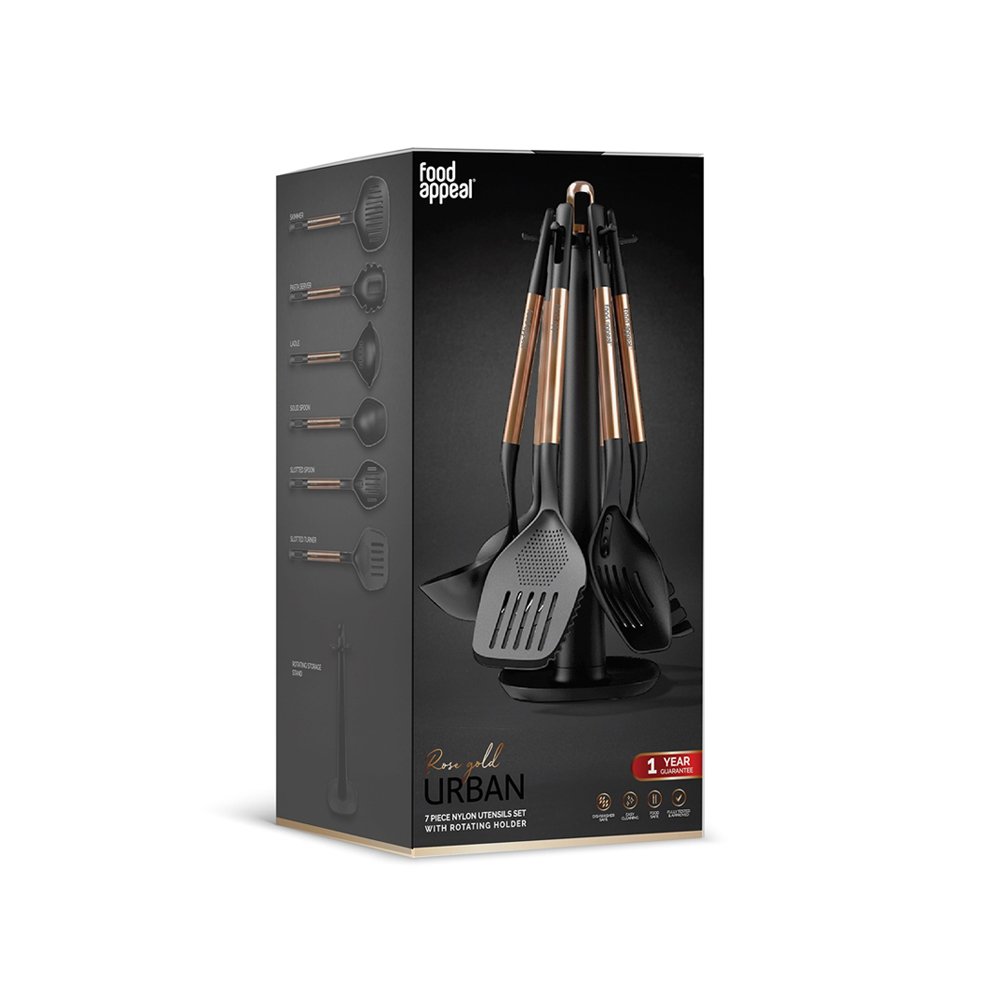 מעמד כלי ששת מסתובב 7 חלקים ROSE GOLD URBAN