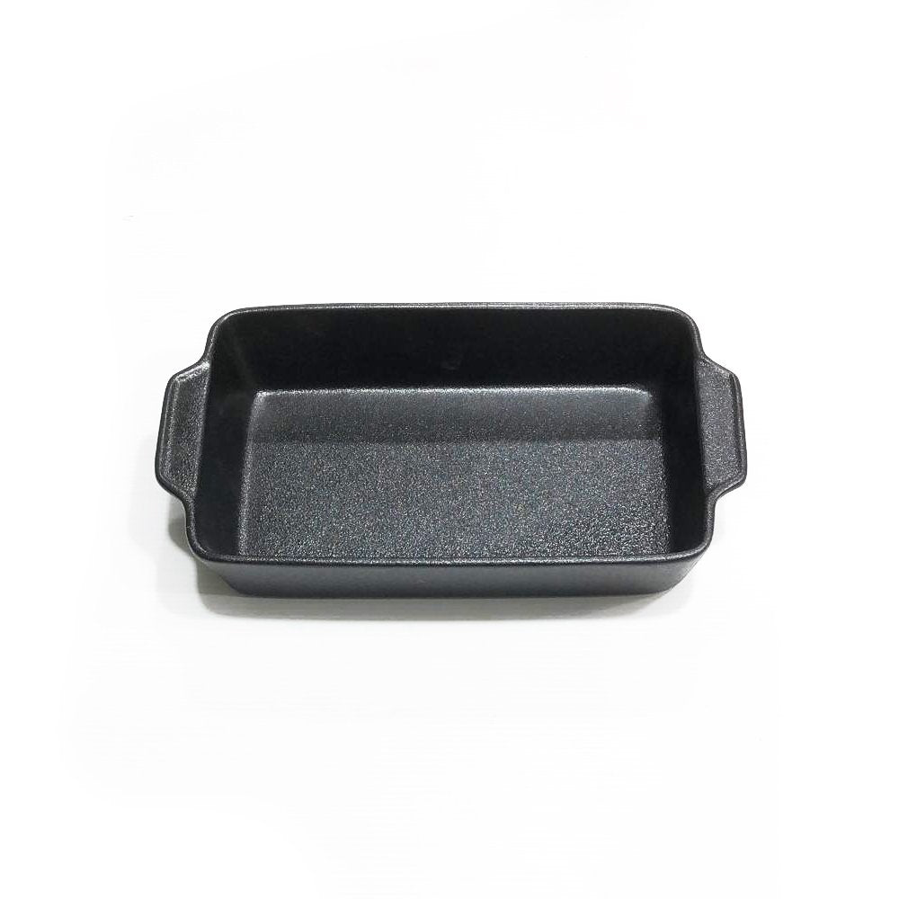 תבנית עם ידיות 26*14 שחור מט פורצלן