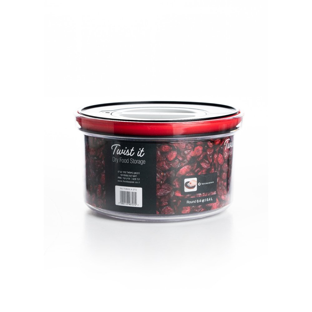 קופסת איחסון עגולה 0.4 ליטר TWIST IT