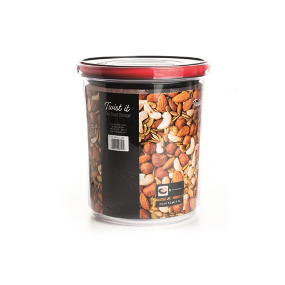 קופסת איחסון עגולה 1.1 ליטר TWIST IT