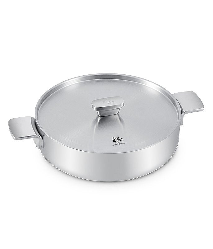 סוטאז' יציקת נירוסטה PLY3 מכסה נירוסטה 32 ס"מ , 7 ליטר ENIGMA