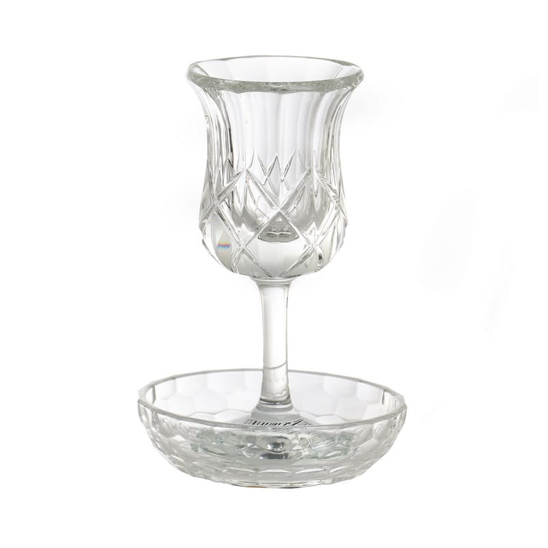כוס קידוש - קריסטל מעוטר + תחתית