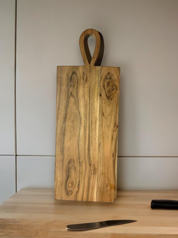 בוצ'ר עץ ידית עגולה 55X20 ס"מ