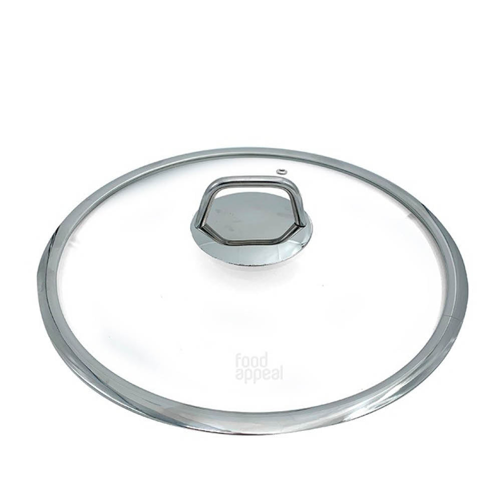 מכסה זכוכית אוניברסלי עם פתח שחרור אדים 30 ס"מ