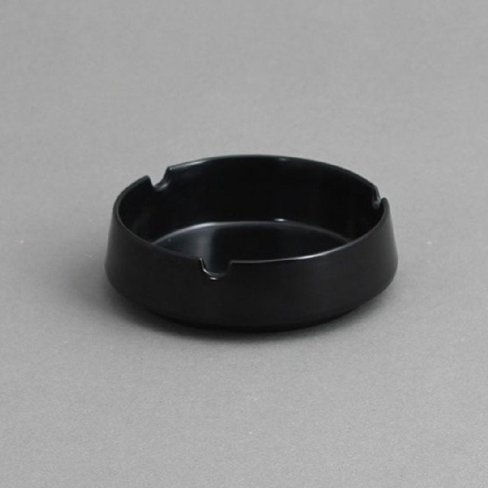 מאפרה עגולה 9 ס"מ מלמין שחור