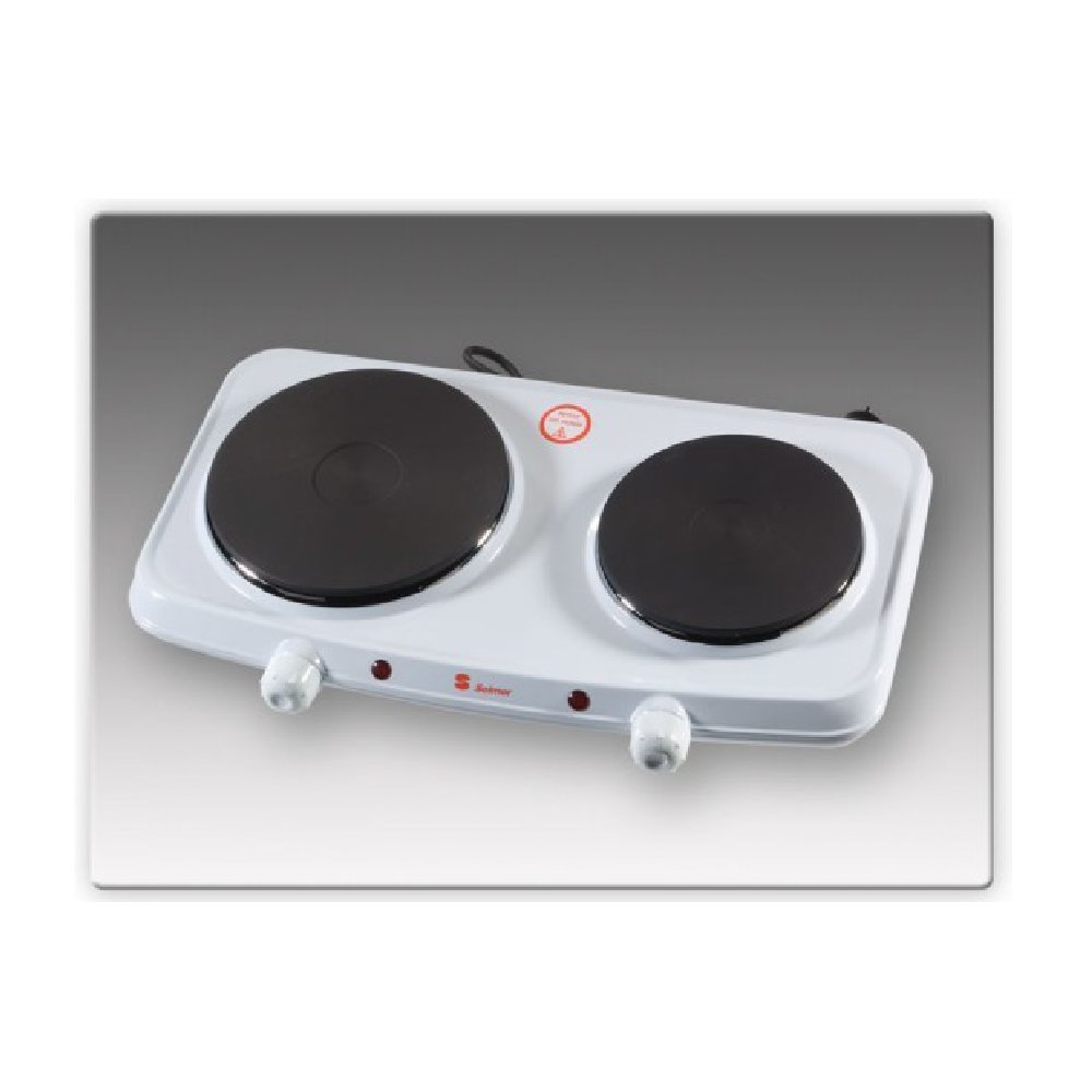 כירה חשמלית כפולה צבע לבן 2500W Selmor SE-2