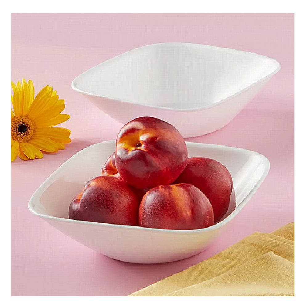 קערת סלט מרובעת 1 ל' Pure White מבית Corning Corelle קורנינג