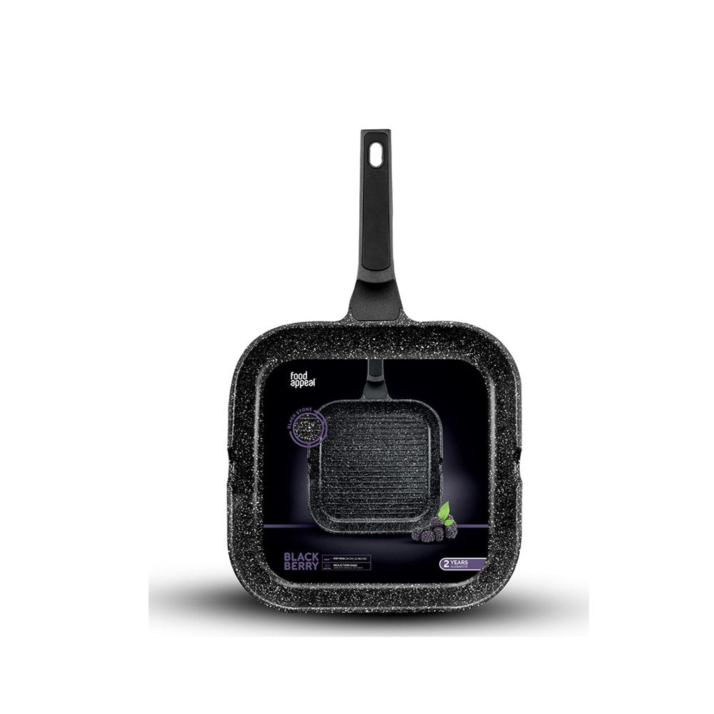 מחבת גריל 28 ס"מ BLACKBERRY אפור כהה