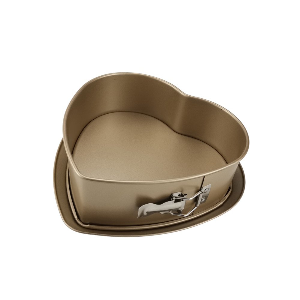 תבנית קפיץ תחתית נשלפת לב זהב 24X9 ס”מ CutterPeeler