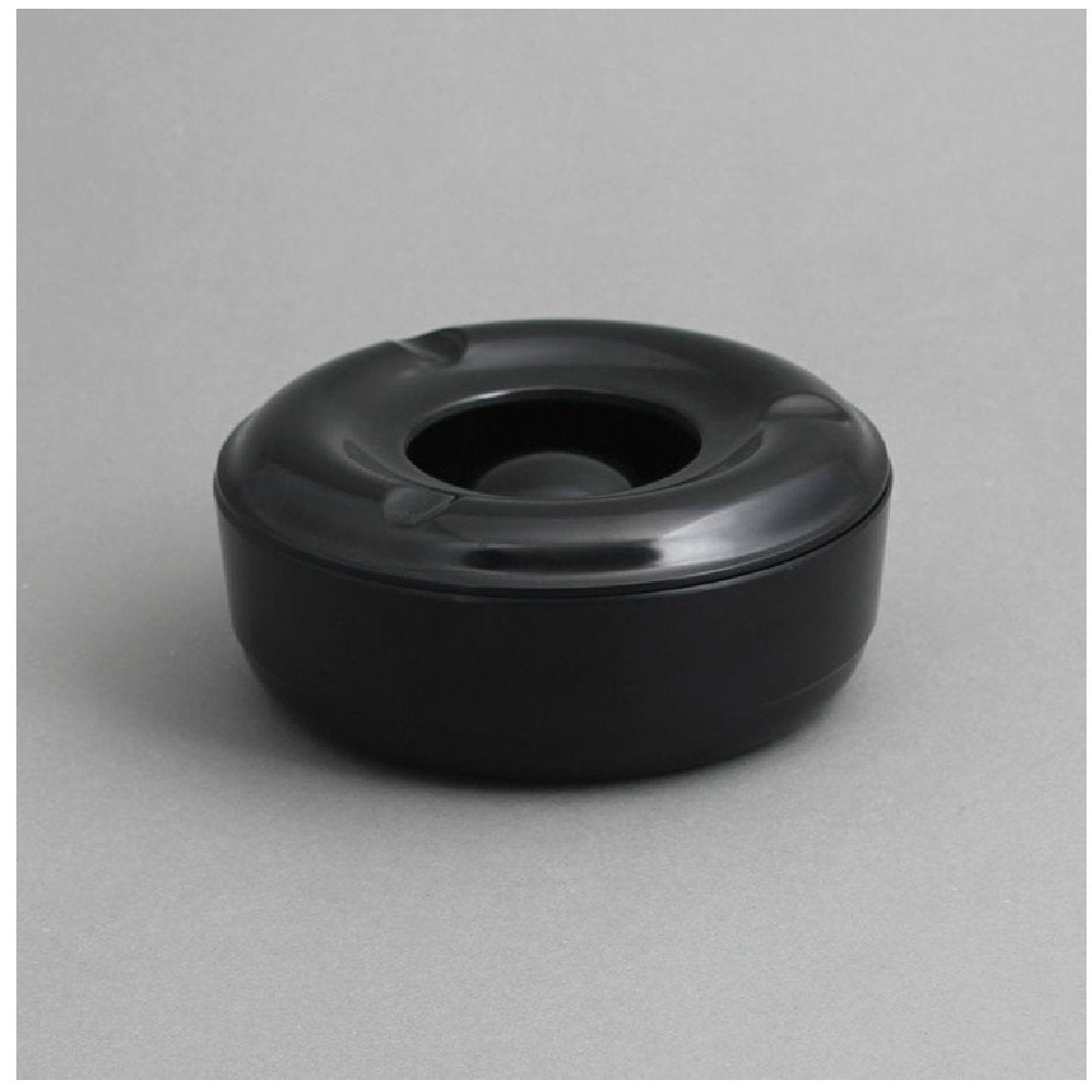 מאפרה חסינת רוח שחורה מלמין 14 ס"מ