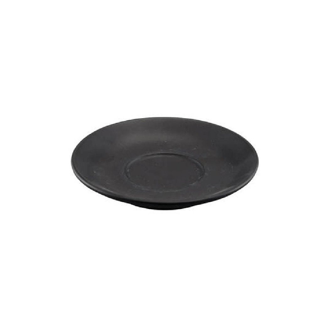 תחתית לספל קפה \ תה עגול שחור מט פורצלן 16 ס"מ