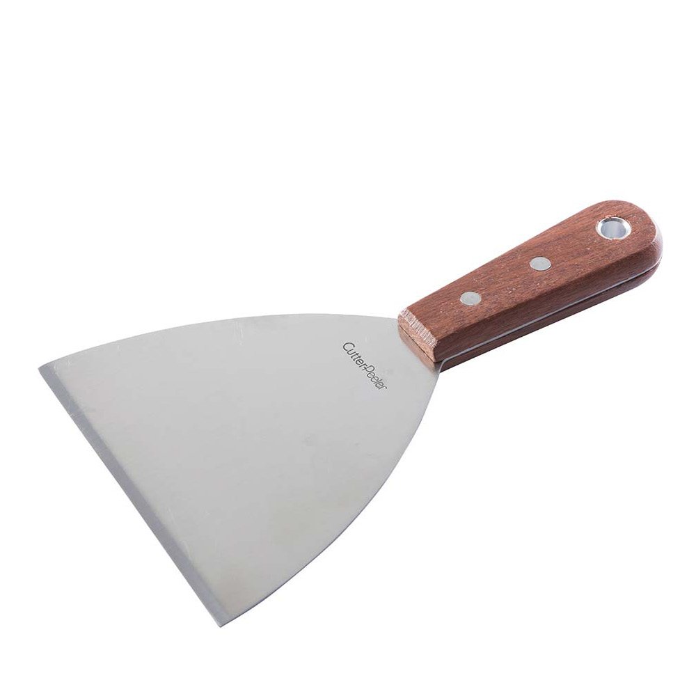 שפכטל לגריל נירוסטה ידית עץ 12 ס"מ CutterPeeler