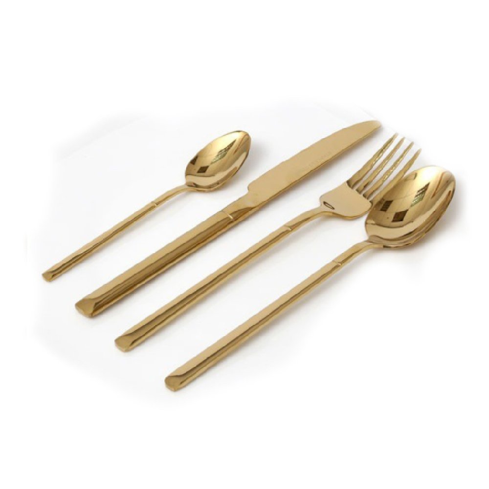 סט סכו"ם 24 חלקים זהב דגם YAO אל חלד