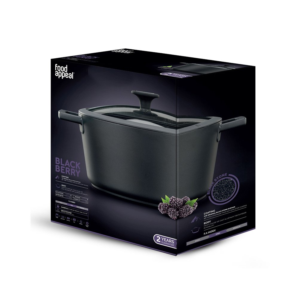 סיר יציקת אלומיניום 24 ס"מ , 4.6 ל' BLACKBERRY