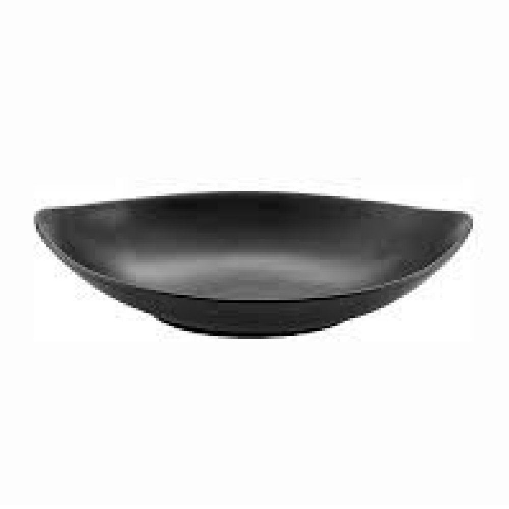 קערה אובלית פורצלן שחור מט 25X14X5.5 ס"מ