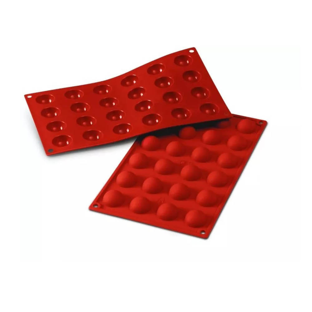 תבנית סיליקון חצי כדור 24 שקעים Silikomart