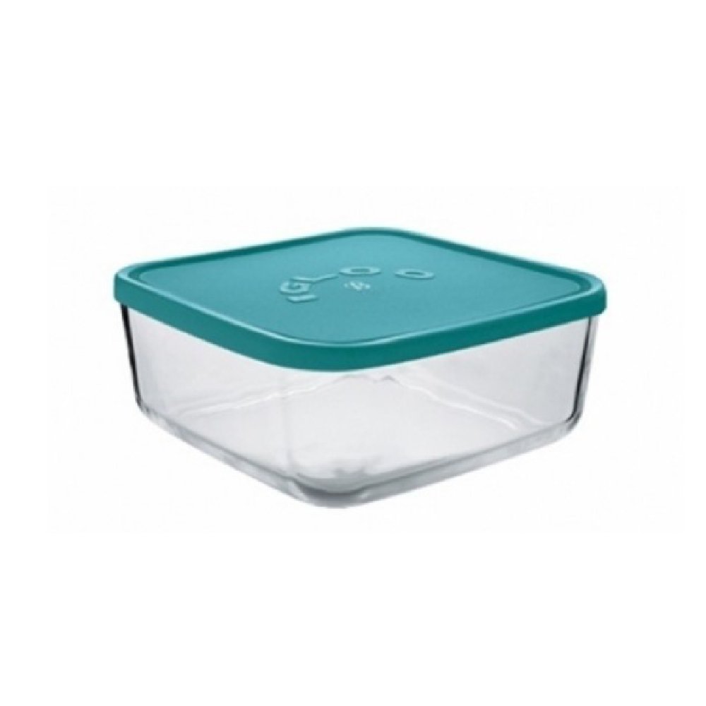 קופסאת אחסון מרובעת זכוכית איגלו 18.5 ס"מ