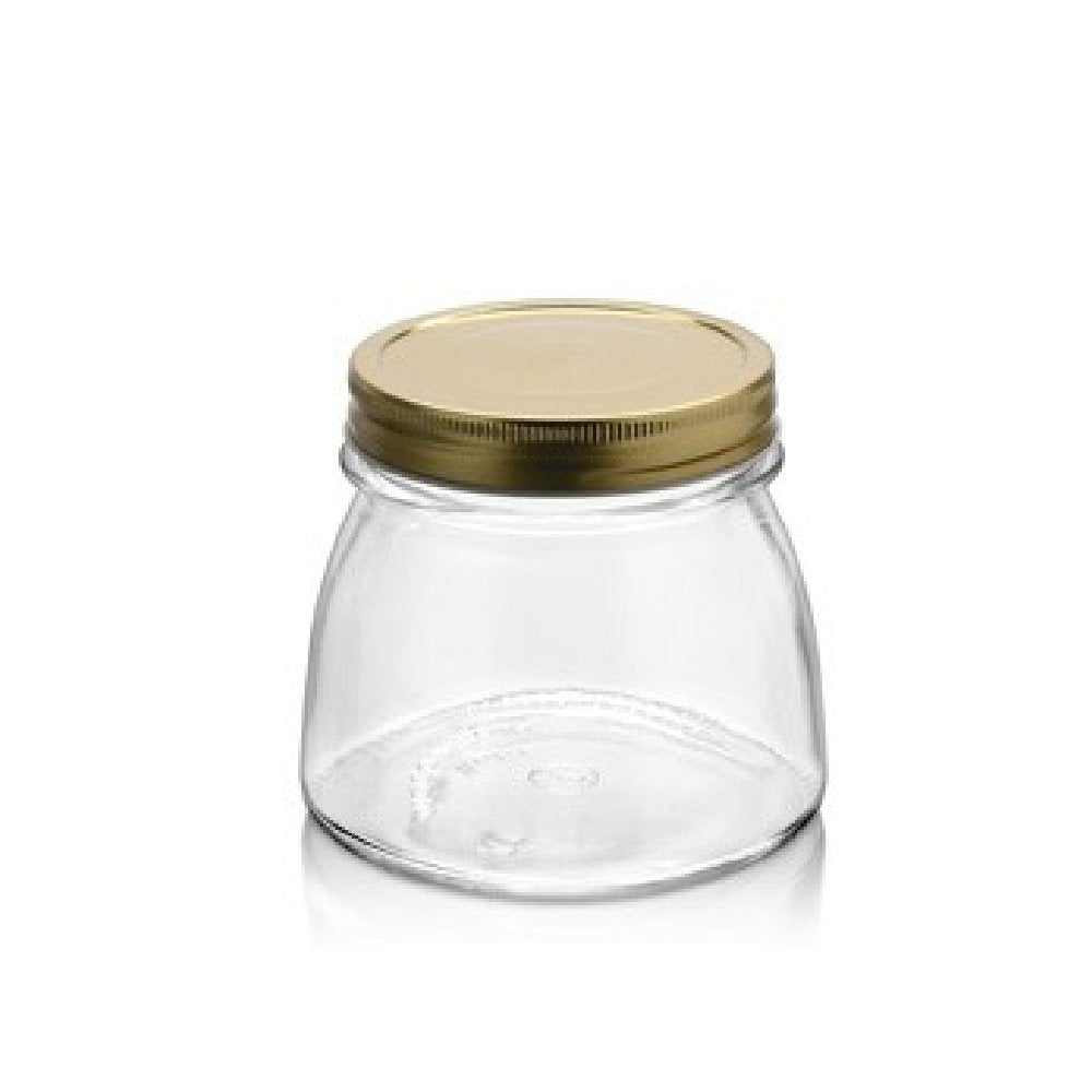 צנצנת פלקסי + מכסה זהב בנפח 500 מ"ל – Borgonovo