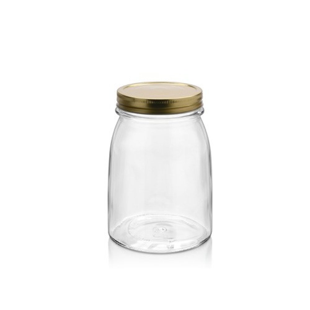 צנצנת פלקסי + מכסה זהב בנפח 1 ליטר – Borgonovo