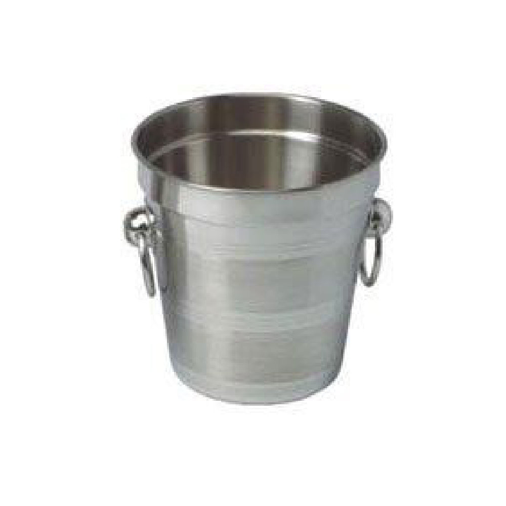 דלי קרח נירוסטה - 1.5 ליטר 14X14 עם ידיות טבעות לאחיזה