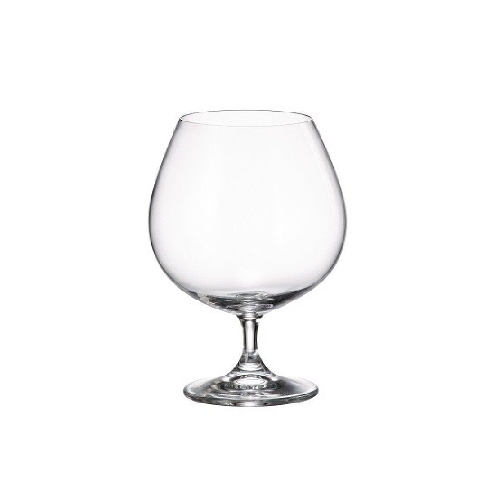 סט 6 כוסות קוניאק - קריסטל בוהמיה 690 מ''ל colibri