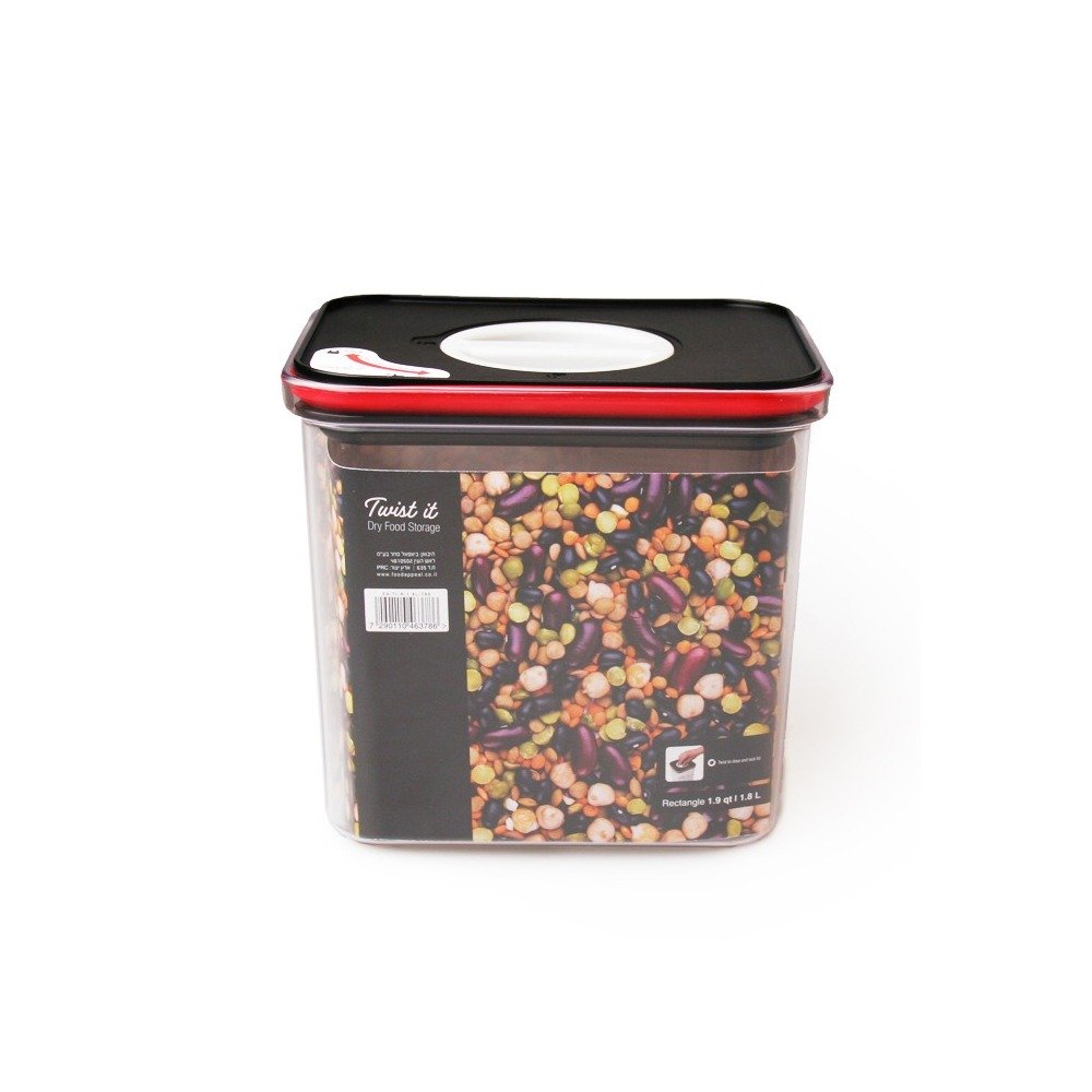 קופסת אחסון מלבנית 1.8 ליטר TWIST IT