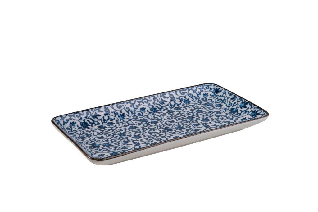 פלטת הגשה יוקרתית מייסן פרחי יפן 12*22 ס"מ