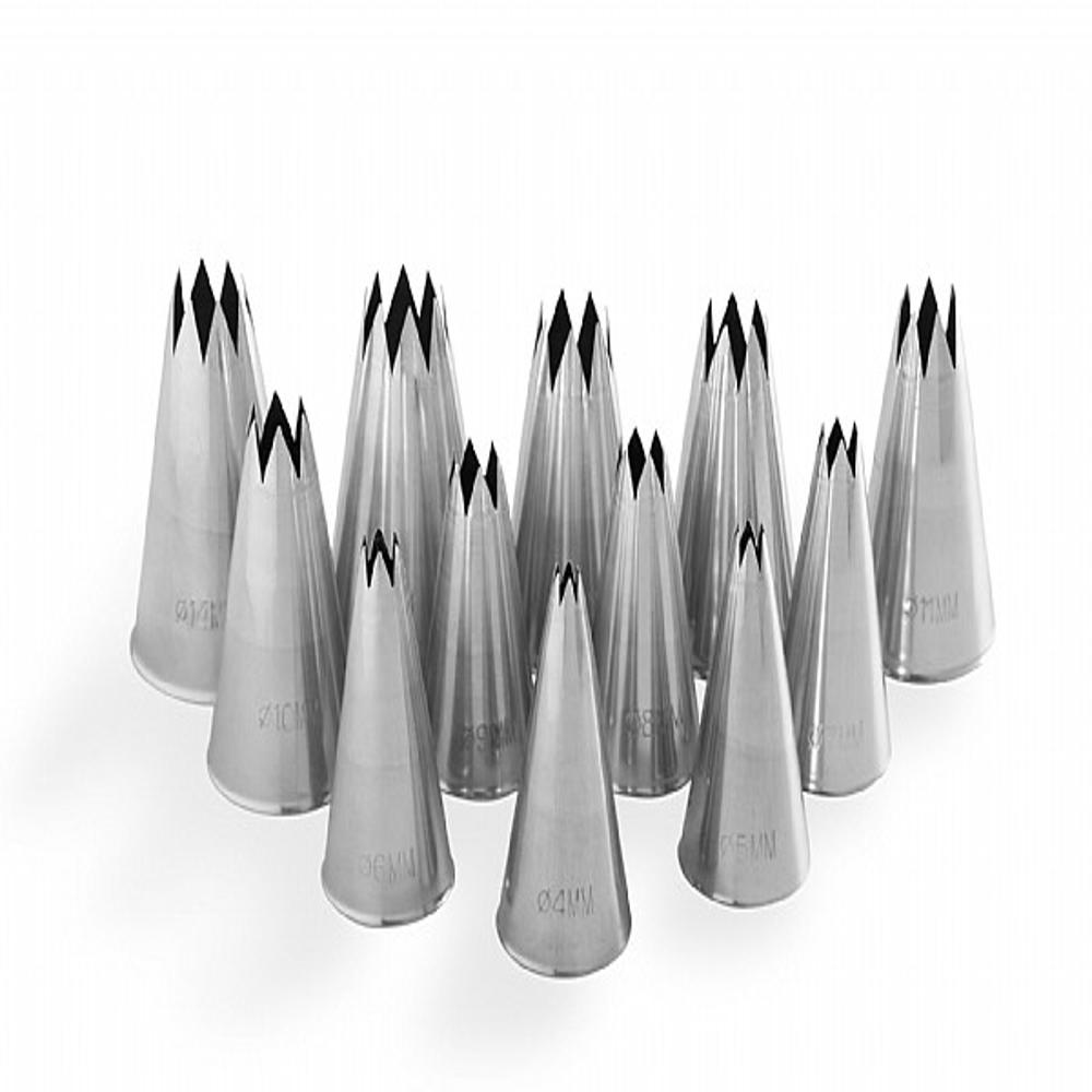 סט צנתרים משוננים נירוסטה 12 יח' BEROX