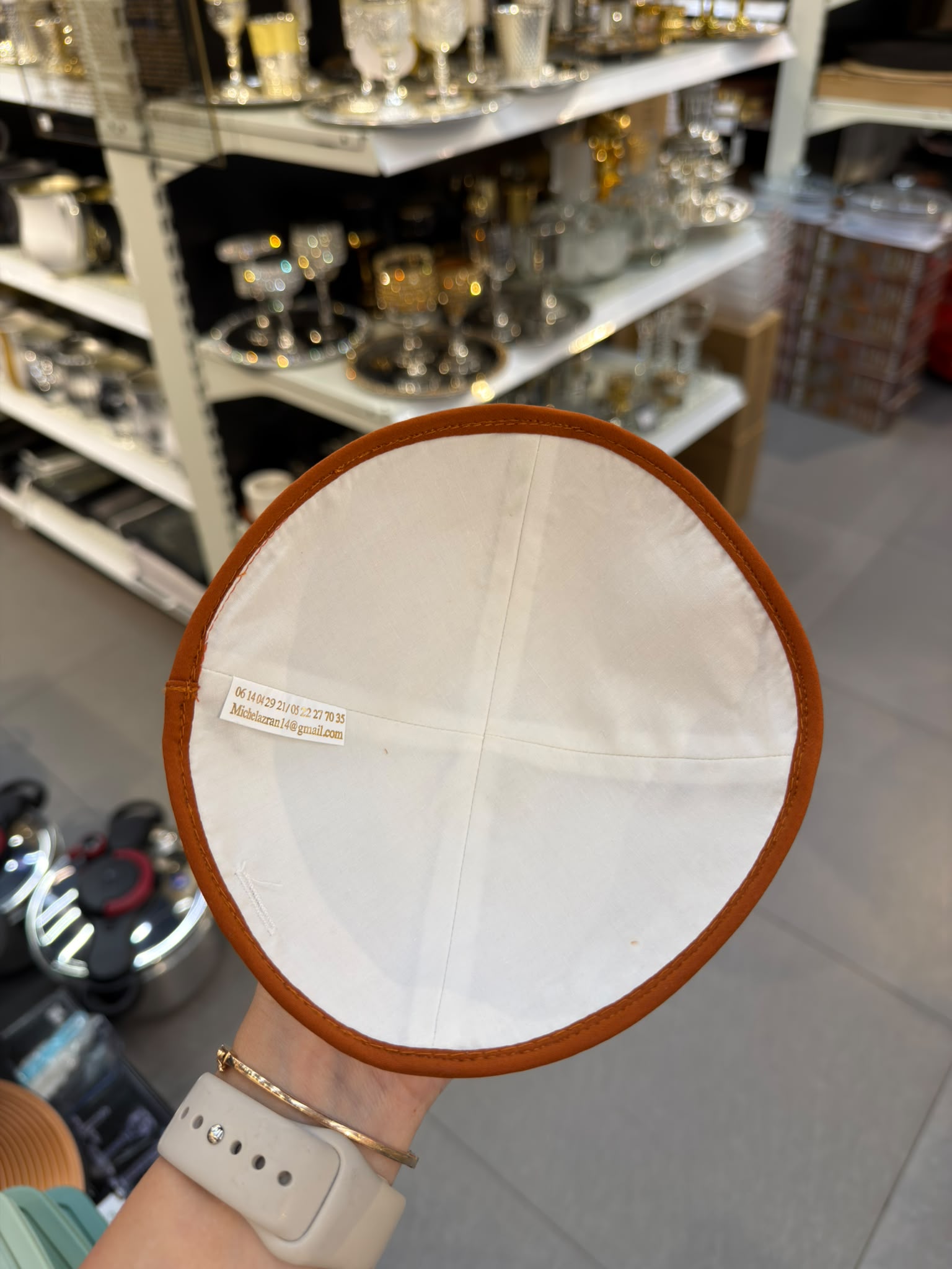 כיפה קטיפה מרוקאית 18 ס״מ – חמארה מרקש 'סידנא בבא סאלי׳ כתוביות חמארה מרקש