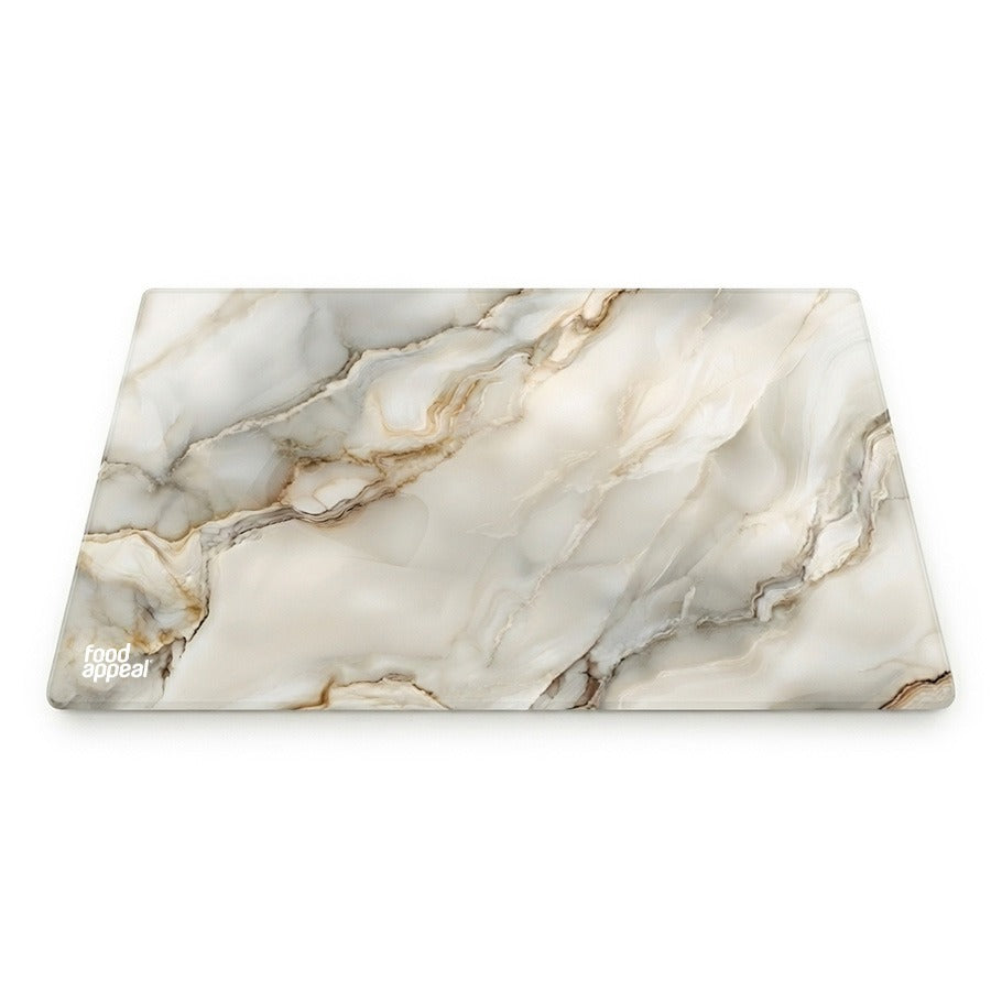 לוח חיתוך זכוכית 30X40 MARBLE לבן