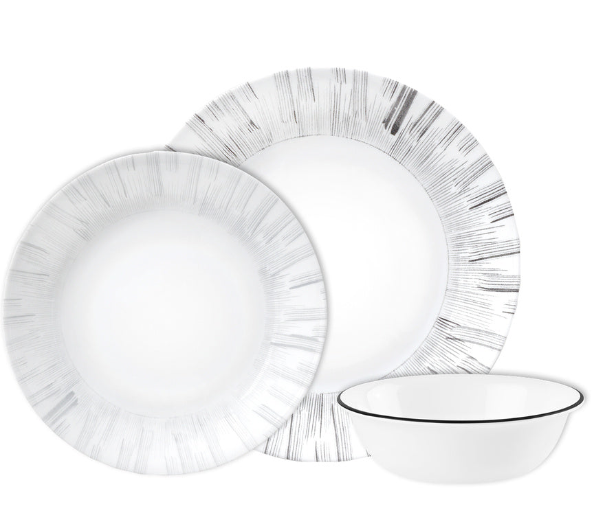 סט צלחות 18 חלקים דגם Arica מבית קורנינג CORELLE