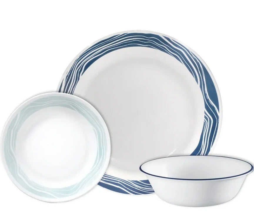 סט צלחות 18 חלקים דגם Acadia מבית קורנינג CORELLE