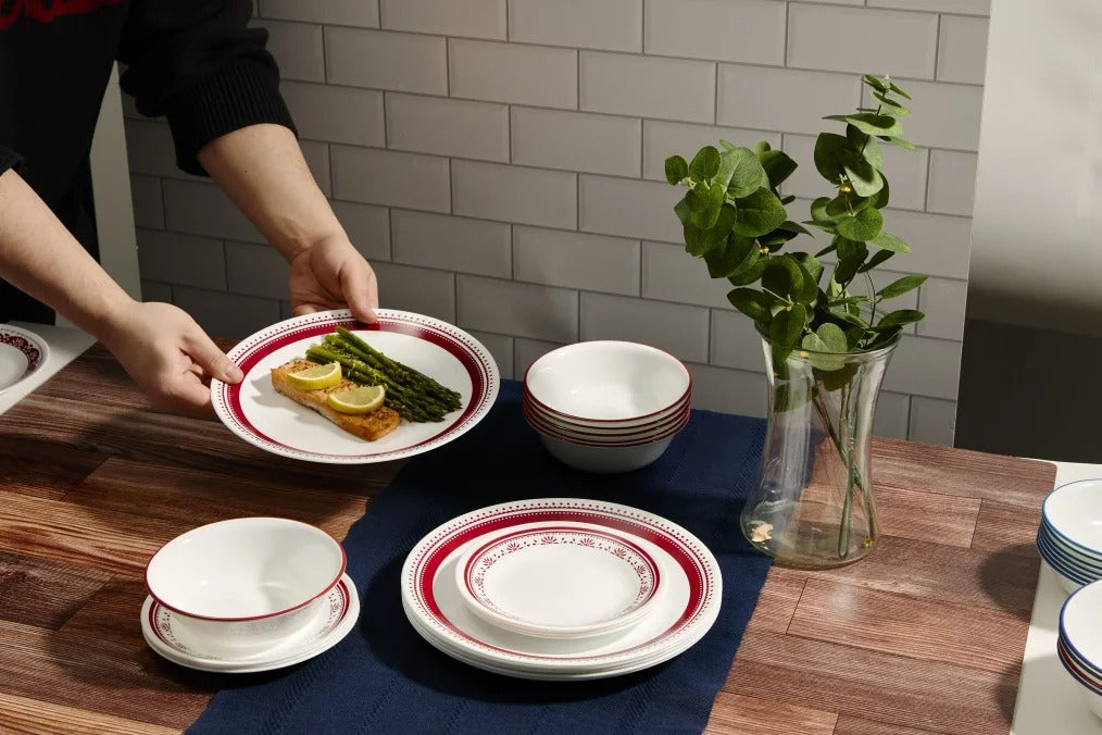 סט צלחות 16 חלקים דגם Sadie מבית קורנינג CORELLE