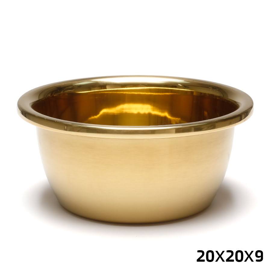 קערת ערבול נירוסטה זהב 20X20X9 ס"מ