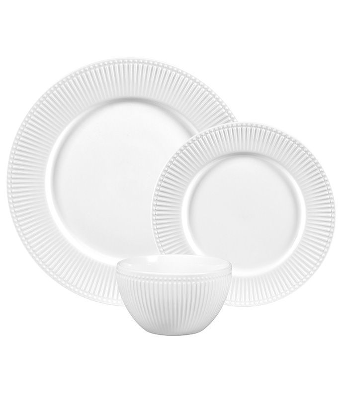 סט צלחות אוכל 18 חלקים פורצלן מוטבע VERTICAL