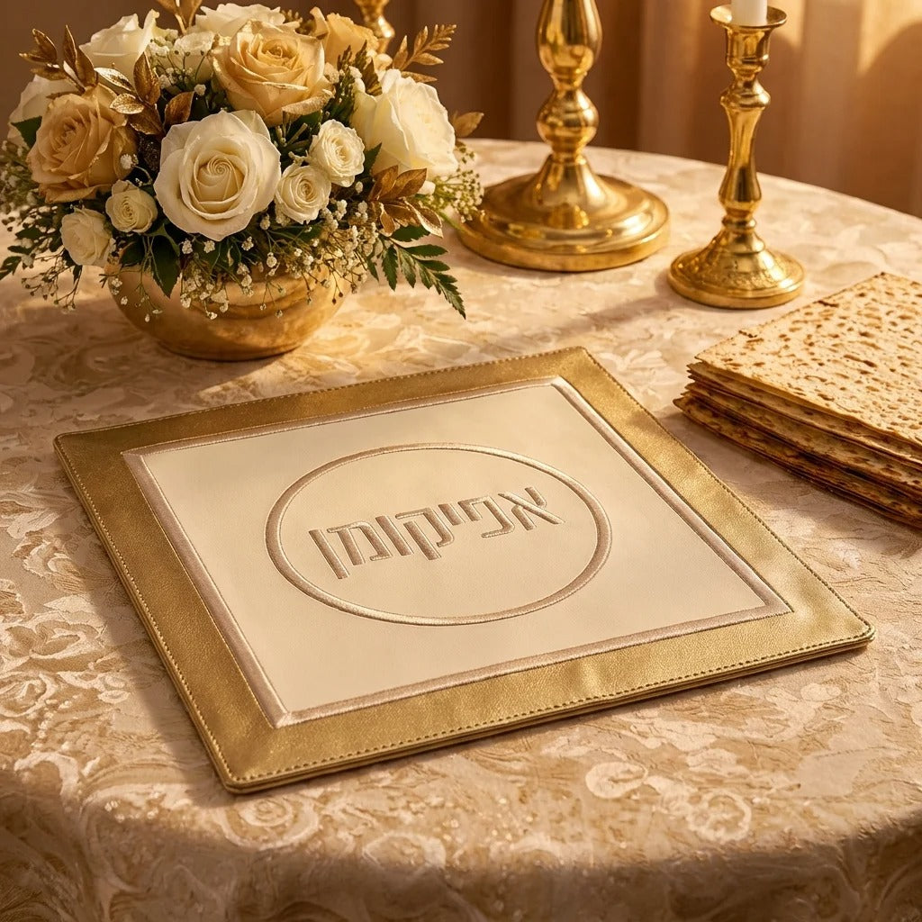 כיסוי אפיקומן מהודר - דמוי עור 33 ס"מ אריזת PVC