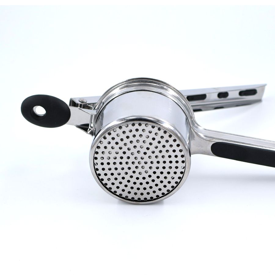 מועך תפו"א לחיצה מנירוסטה + 3 דיסקיות